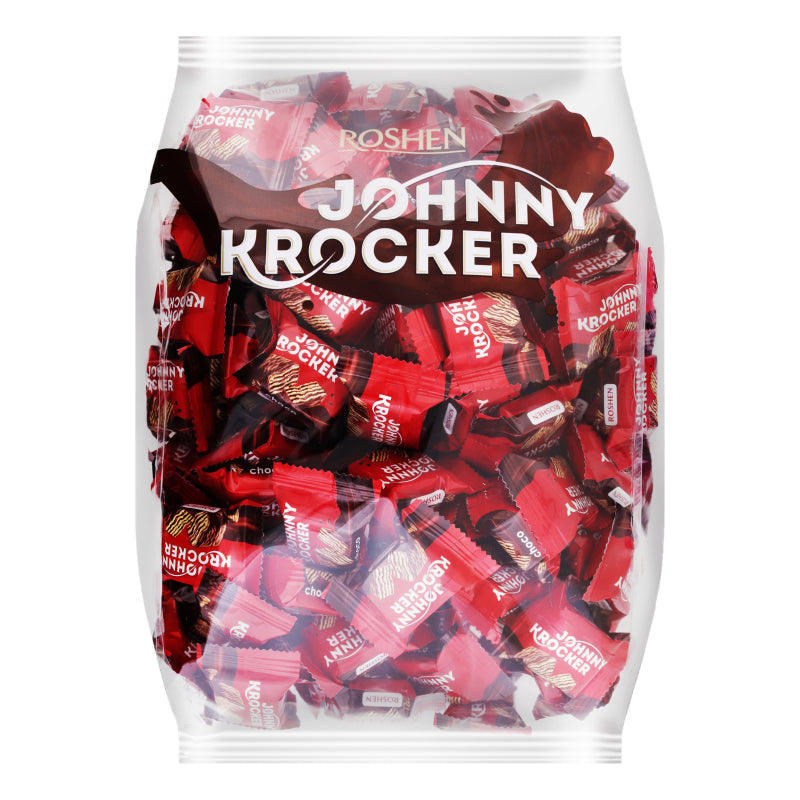 Roshen Johnny Krocker Napolitane glazurate cu crema de cacao, 1kg