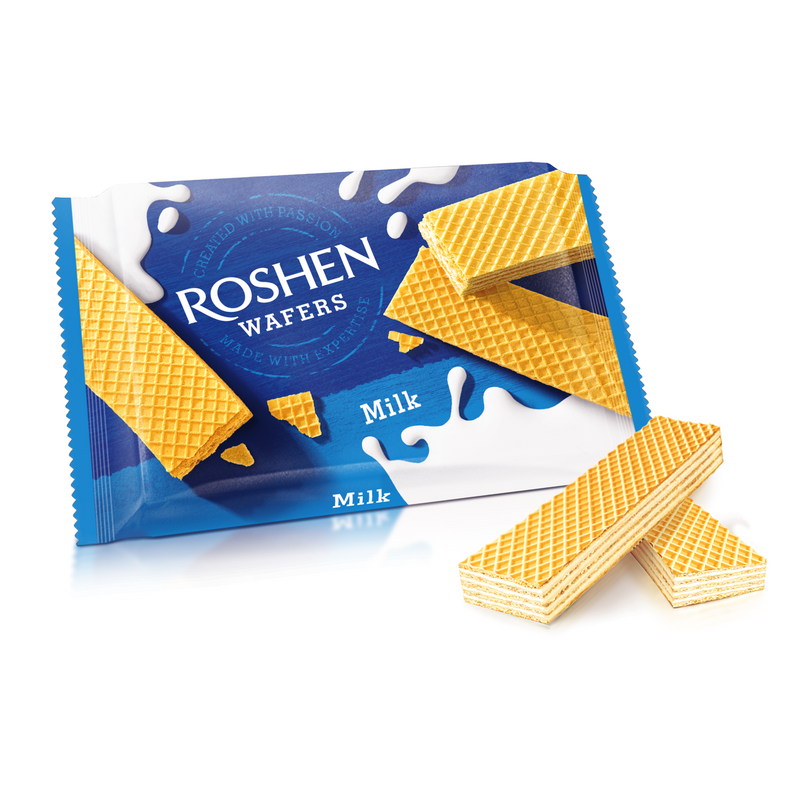 Roshen Napolitane cu crema de lapte, 72g