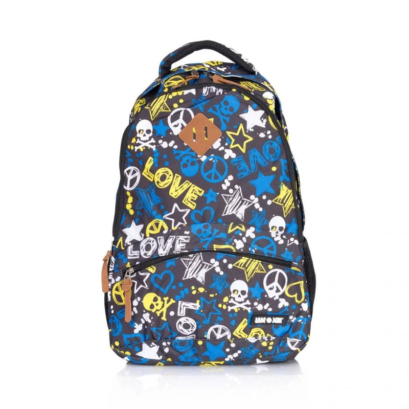 Rucsac scolar Lamonza Peace, 33x49x15 cm