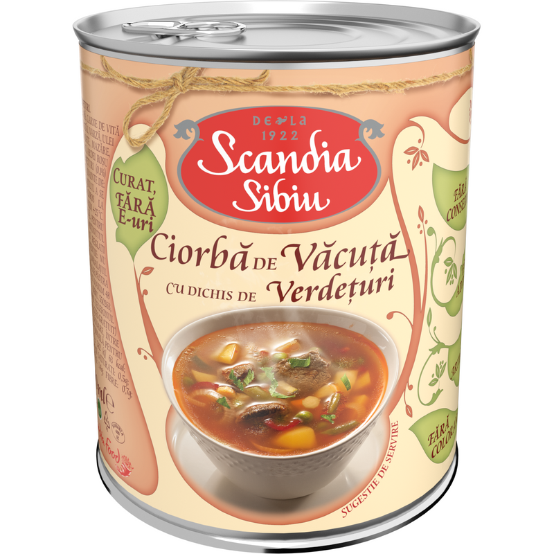 Scandia Sibiu Ciorba de vacuta cu dichis de verdeturi 400g