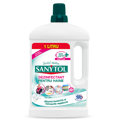 Sanytol Dezinfectant fara clor pentru haine Flori Albe 1L