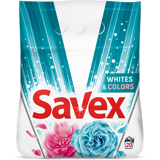 Savex 2in1 Whites and Colors detergent automat pudra, 20 spalari, 2 kg