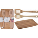 Set ustensile bucatarie si tocator din bambus, 3 piese