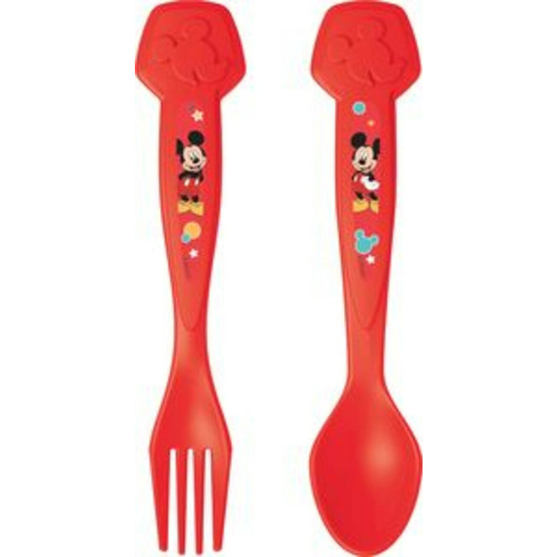 Set tacamuri din plastic pentru copii Mickey Mouse Disney, rosu, 2 piese