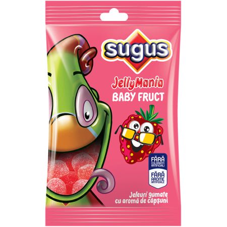 Sugus Jellymania Baby Fruct jeleuri gumate cu aroma de capsuni 75g