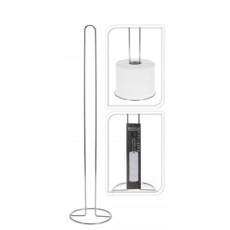 Suport cromat pentru role de hartie igienica, 60cm