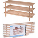 Wooden shoe rack with 3 shelves, 77x26x40 cm