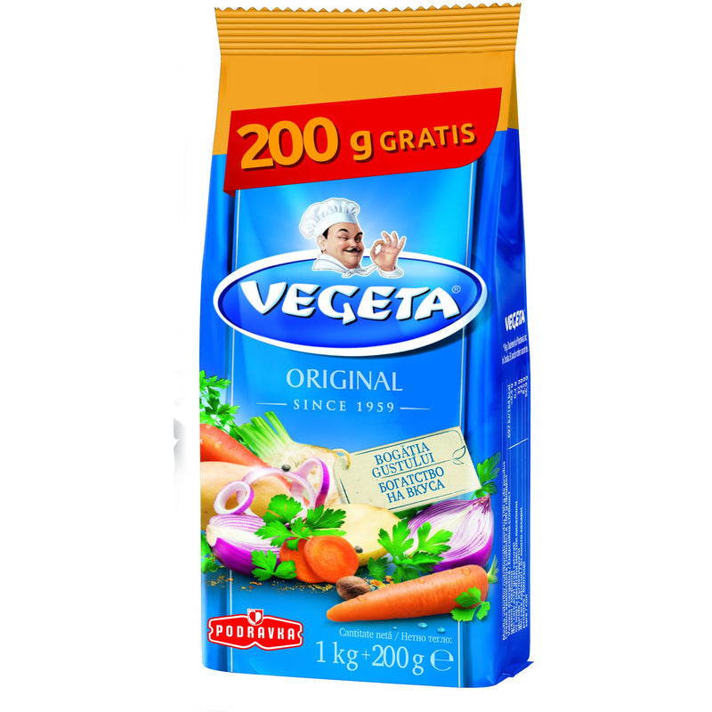 Vegeta baza pentru mancare cu legume 1kg + 200g gratis