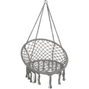 Scaun suspendat din bumbac 80cm gri inchis