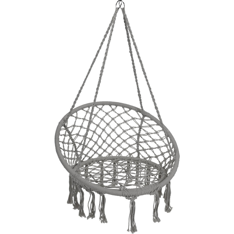Scaun suspendat din bumbac 80cm gri inchis