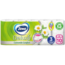 Hartie igienica Zewa Deluxe Camomile Comfort, 3 straturi, 10 role