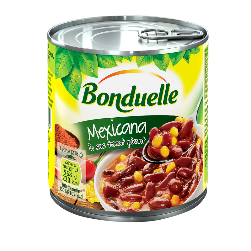 Bonduelle fasole rosie cu porumb si sos mexican 430g