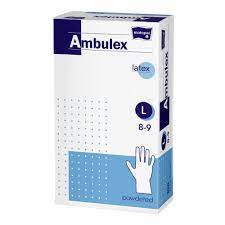 Ambulex Manusi din latex pudrate, marimea L, 100 buc.