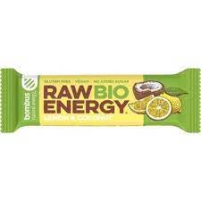 Bombus Baton energizant bio, Raw Energy, cu lamaie si cocos, 50g