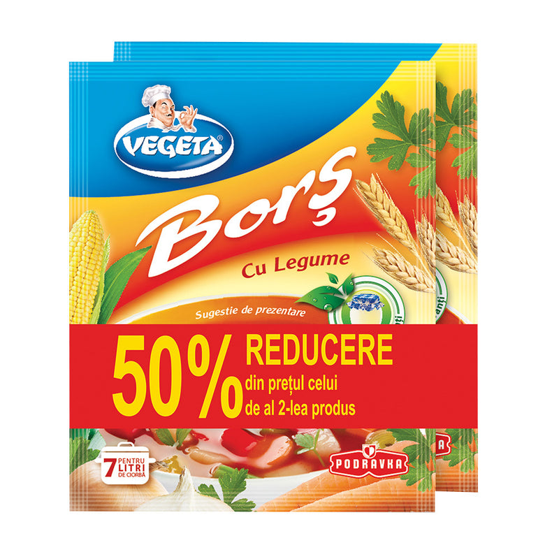 Pachet Vegeta Bors cu  Legume 2*70g -50% al doilea produs