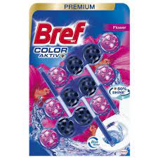 Bref Odorizante de toaleta Color Aktiv + Flower, 3x50g