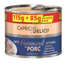 Capricii si Delicii pate integral porc 45%, 115 + 85 g
