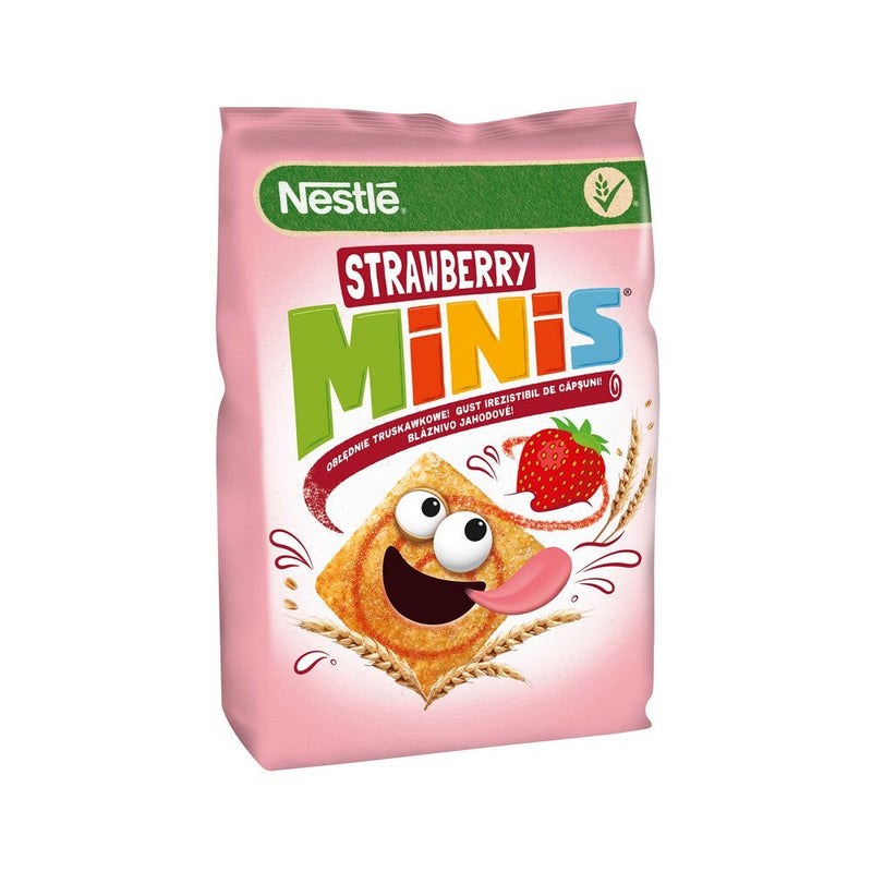 Nestle Strawberry Minis cereale cu gust de capsuni 500g