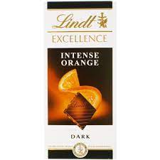LINDT EXCELLENCE ciocolata neagra cu suc de portocale si migdale