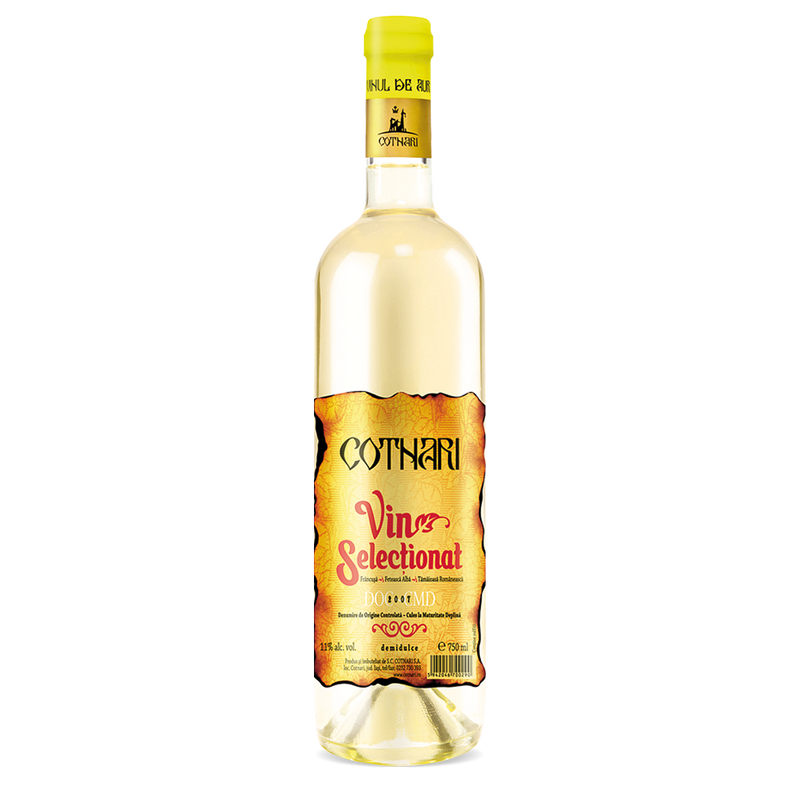 Cotnari Vin selectionat alb demidulce, 0.75L