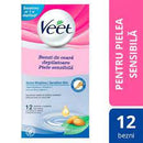 Veet benzi de ceara rece pentru piele sensibila, 12 benzi