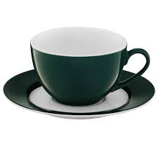 Set pentru cafea/ceai Aura Green din portelan, 12 piese, verde