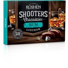 Shooters bomboane de ciocolata cu lichior de rom, 150g