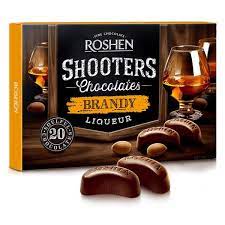 Shooters bomboane de ciocolata cu lichior de brandy, 150g