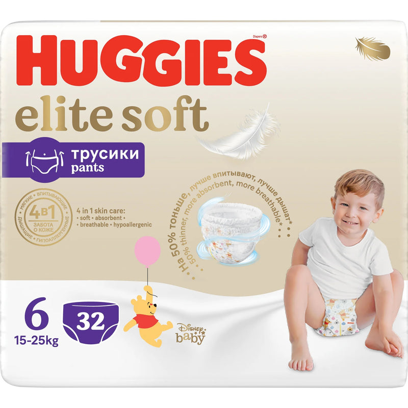 Elite Soft Pants Mega scutece chilotel, marimea 6, 15-25 kg, 32 bucati