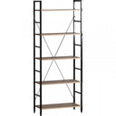 Etajera cu 5 rafturi Grunberg RF3099, metal/pal, 60x27.60x148 cm