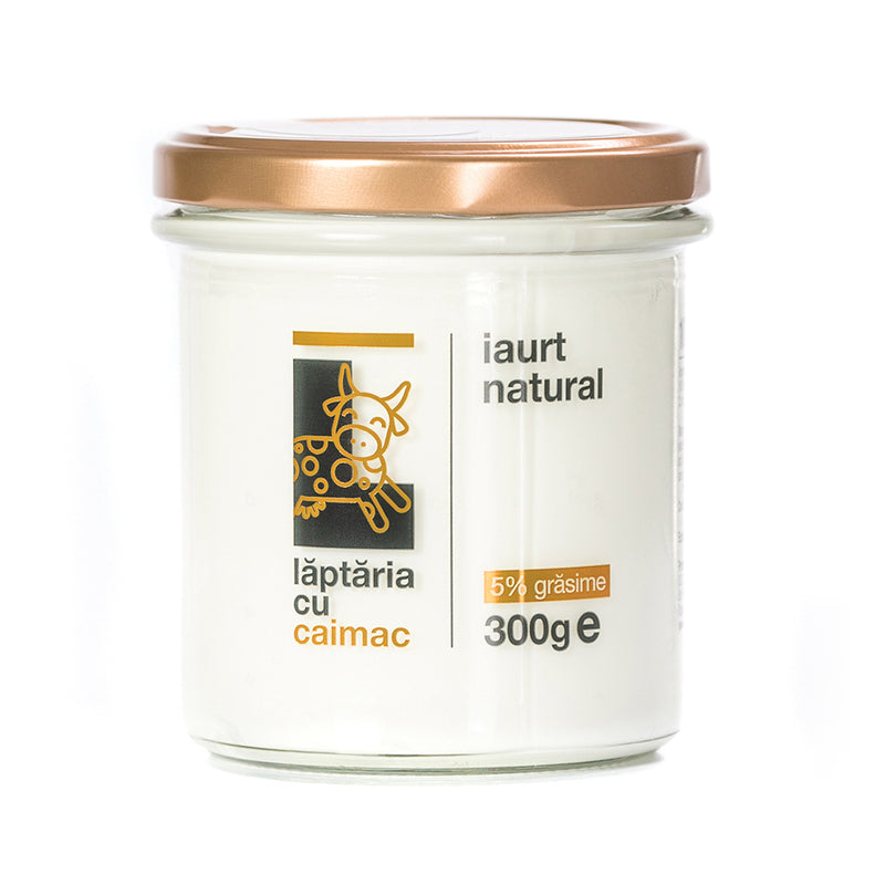 Laptaria cu caimac iaurt natural 5% grasime 300g