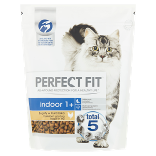 Perfect Fit Indoor 1+ hrana uscata bogata in pui pentru pisici adulte 750 g