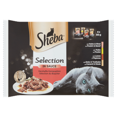 Sheba Selection selectii savuroase in sos pentru pisici adulte 4 x 85 g