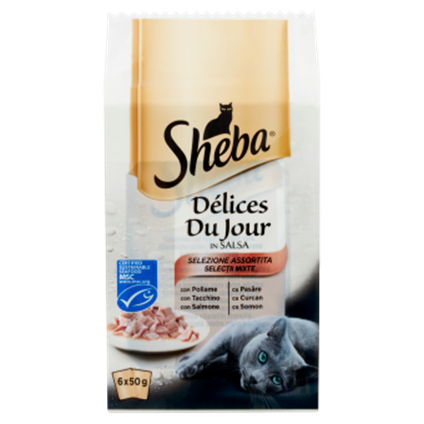 Sheba Delices Du Jour selectii mixte pentru pisici adulte 6 x 50 g