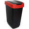 Domino Jotta 50L trash can, black/red