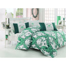 Lenjerie de pat dubla Beverly Hills Polo Club, 100% bumbac ranforce, Green Elegance, 4 piese