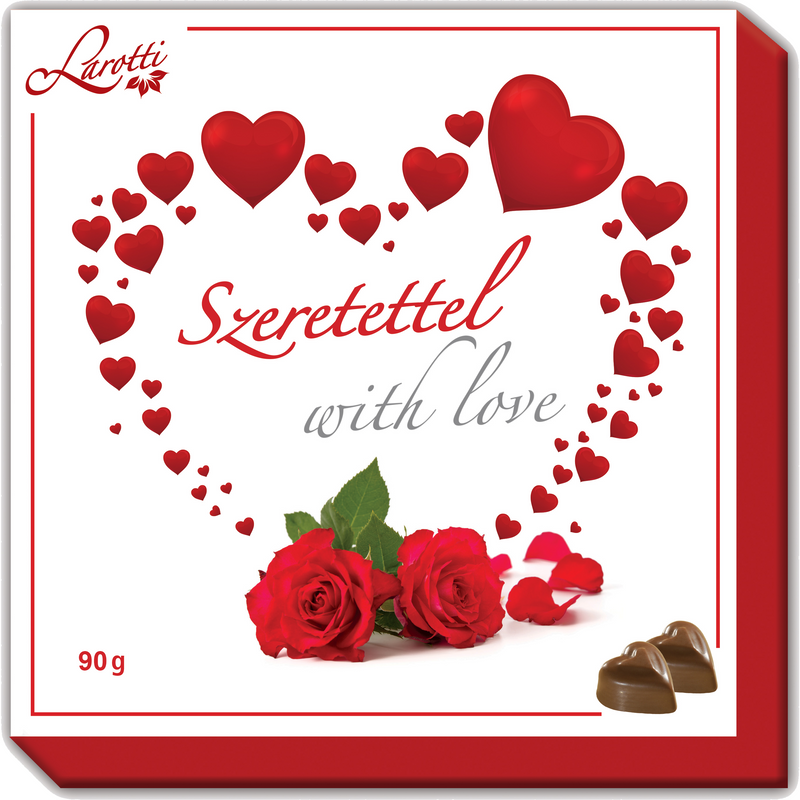 Larotti Szeretettel Praline umplute cu crema de alune 90g