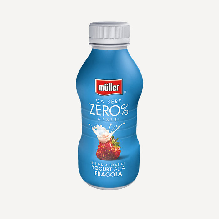 Muller Da Bere Bautura racoritoare pe baza de iaurt cu continut scazut de grasimi cu capsuni 500g