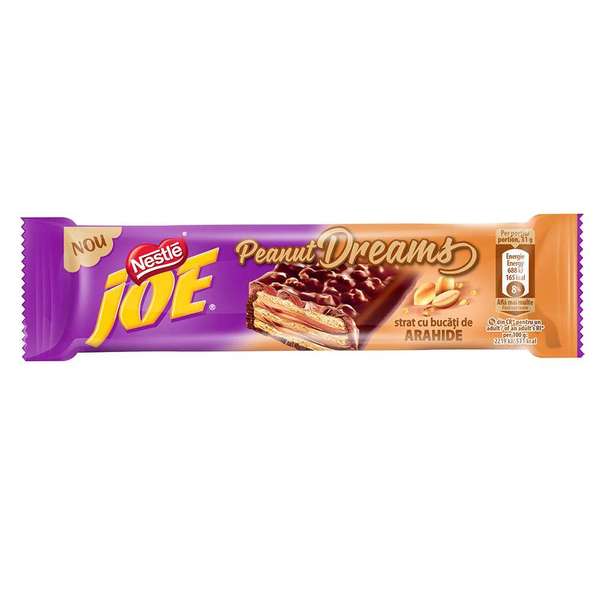 Joe Peanut Dreams napolitana cu crema de arahide, bucati de arahide si invelis de ciocolata 31g