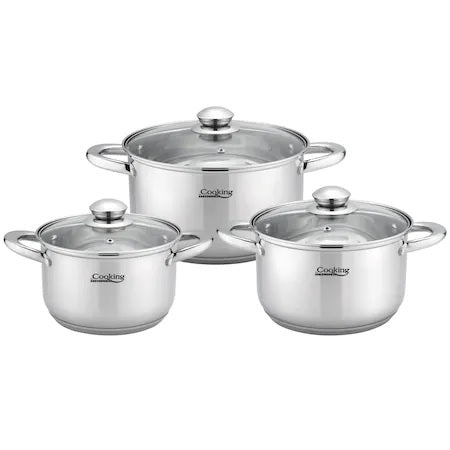 Cooking by Heinner Alena Set de oale pentru gatit din inox, 6 piese