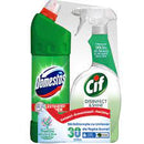 Pachet curatenie Domestos Pine, 1l & Cif Disinfect & Shine Original, 750 ml