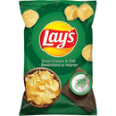 Lays Sour Cream and Dill Chipsuri din cartofi cu gust de smantana si marar 200g