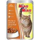 Plic Miau Miau cu carne de pui si ficat 100g