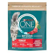 Purina One Sterilcat Hrana uscata pentru pisici adulte, sterilizate, din carne de vita, 800g