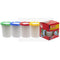 Herlitz Water container for painting, lid diameter 8 cm, Height 8,5 cm, various colors