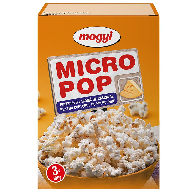 Mogyi Popcorn pentru microunde cu aroma de cascaval 3x100g