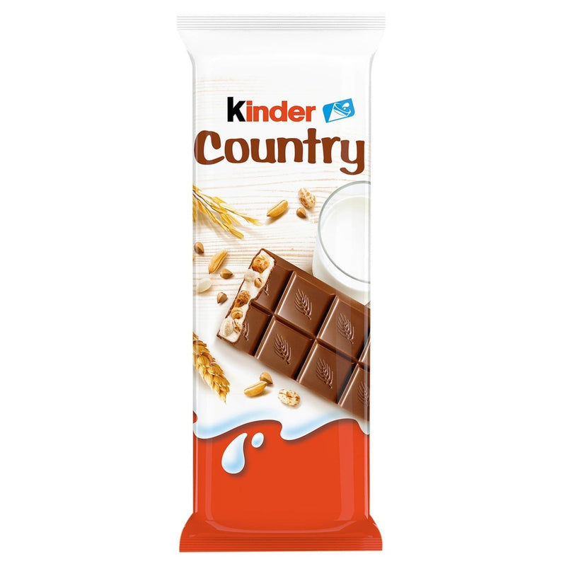 Kinder Country Ciocolata cu lapte, cu umplutura fina de lapte (59%) si cereale 23.5g