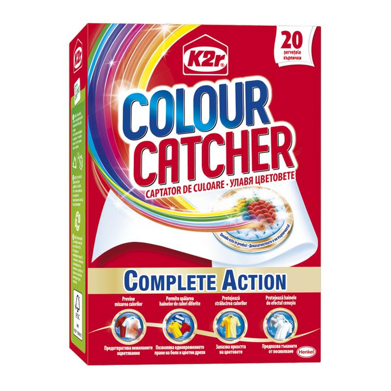 Aditiv pentru spalare K2r Colour Catcher, 20 Spalari
