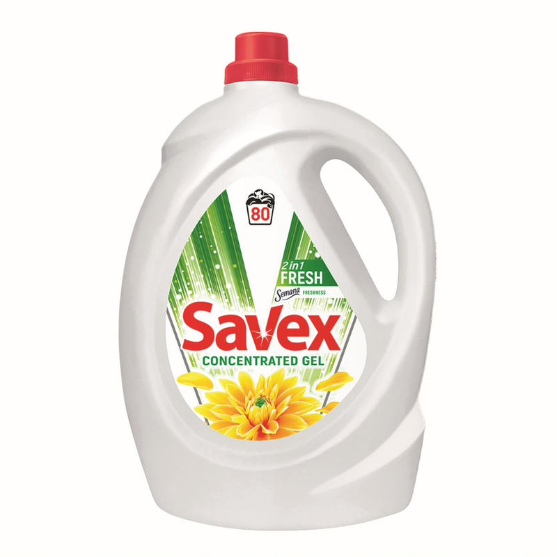 Detergent lichid Savex 2in1 Fresh, 80 spalari, 4,4L