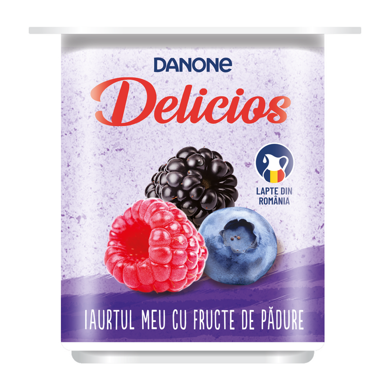 Danone delicios Iaurt cu fructe de padure 2% grasime 125g